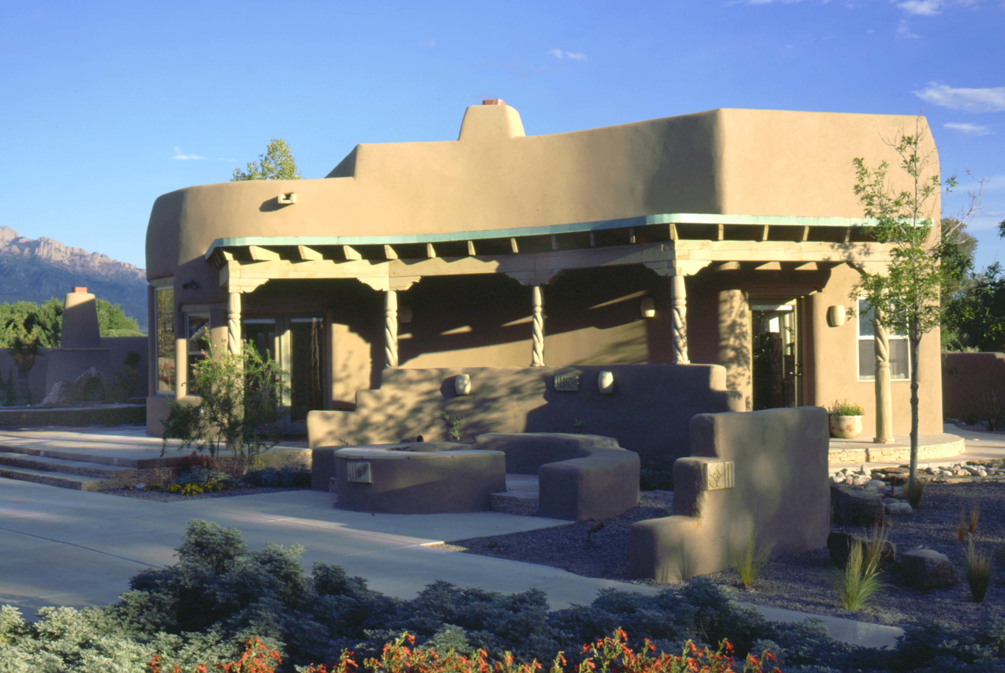 Adobe Poolhouse Exterior